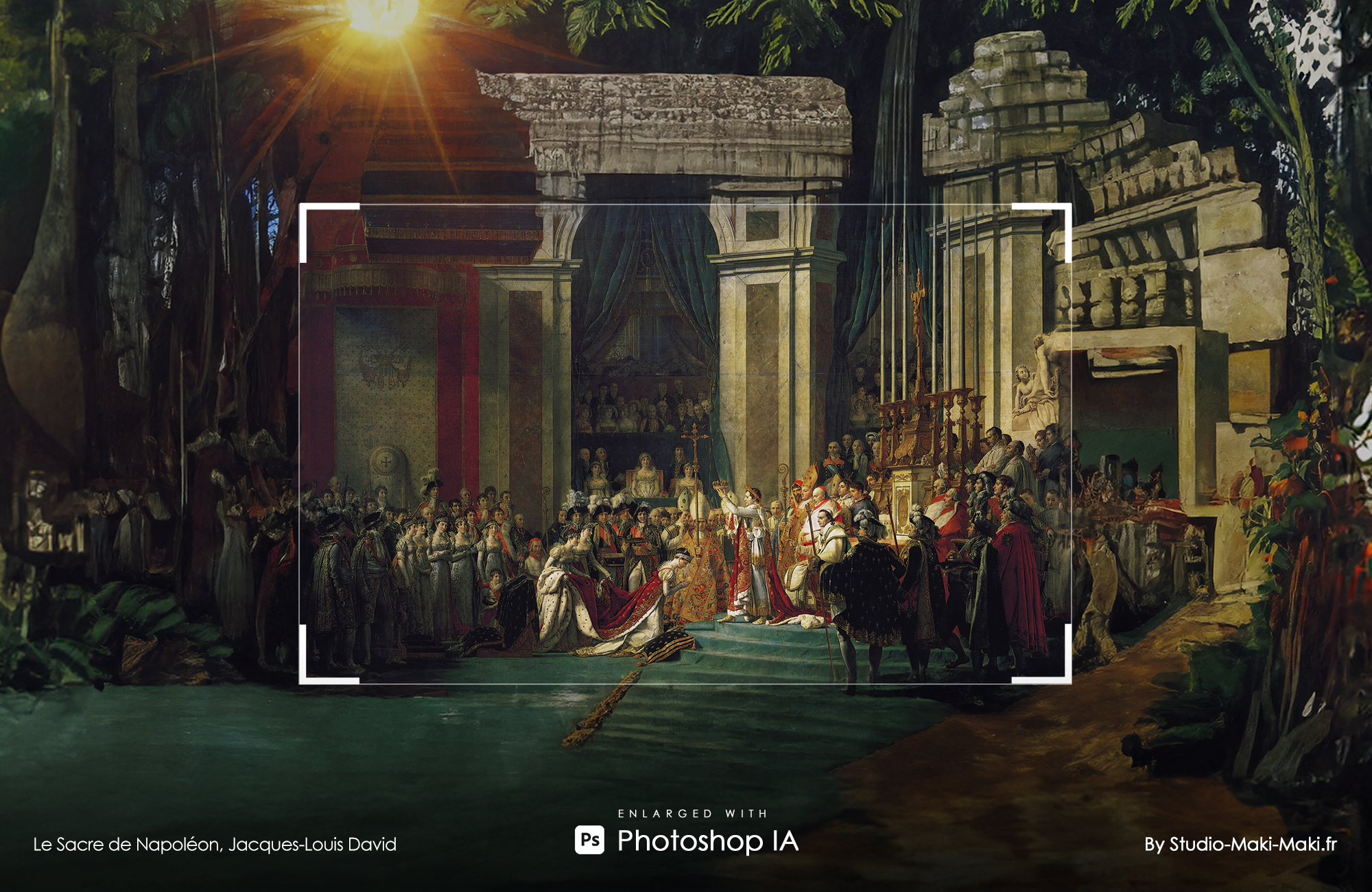 Le Sacre de Napoléon, Jacques-Louis David - Enlarged with Photoshop IA - By Studio Maki Maki